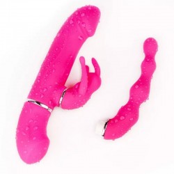 Vibromasseur Orgasmique double pénétration double tête pivotante vaginal clitoris 