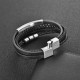 Bracelet 4 en 1 de couleur noir et argent 